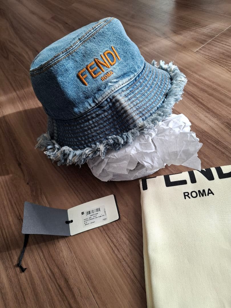 t*i様 FENDI バケットハット Lサイズ デニム　フェンディ