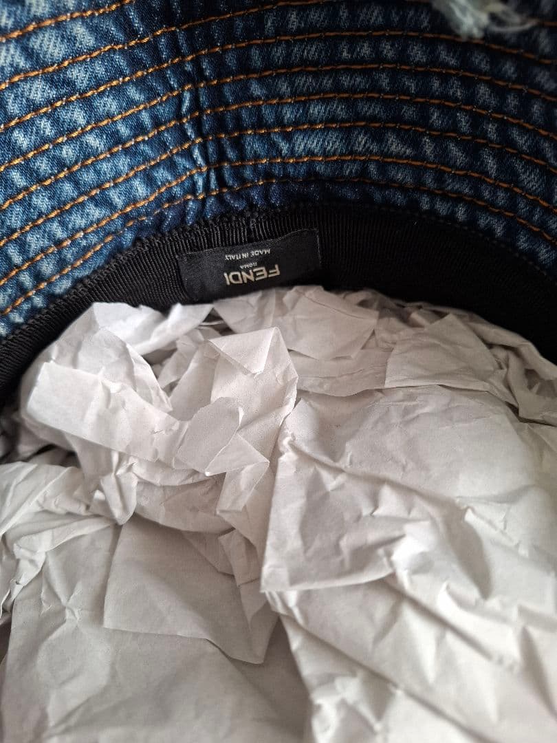 t*i様 FENDI バケットハット Lサイズ デニム　フェンディ