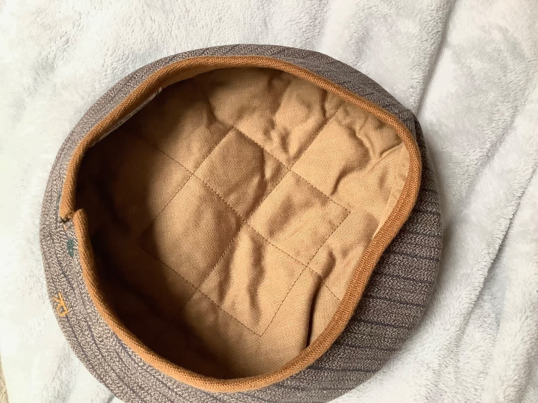 45R 撚杢コットンツイードのベレー