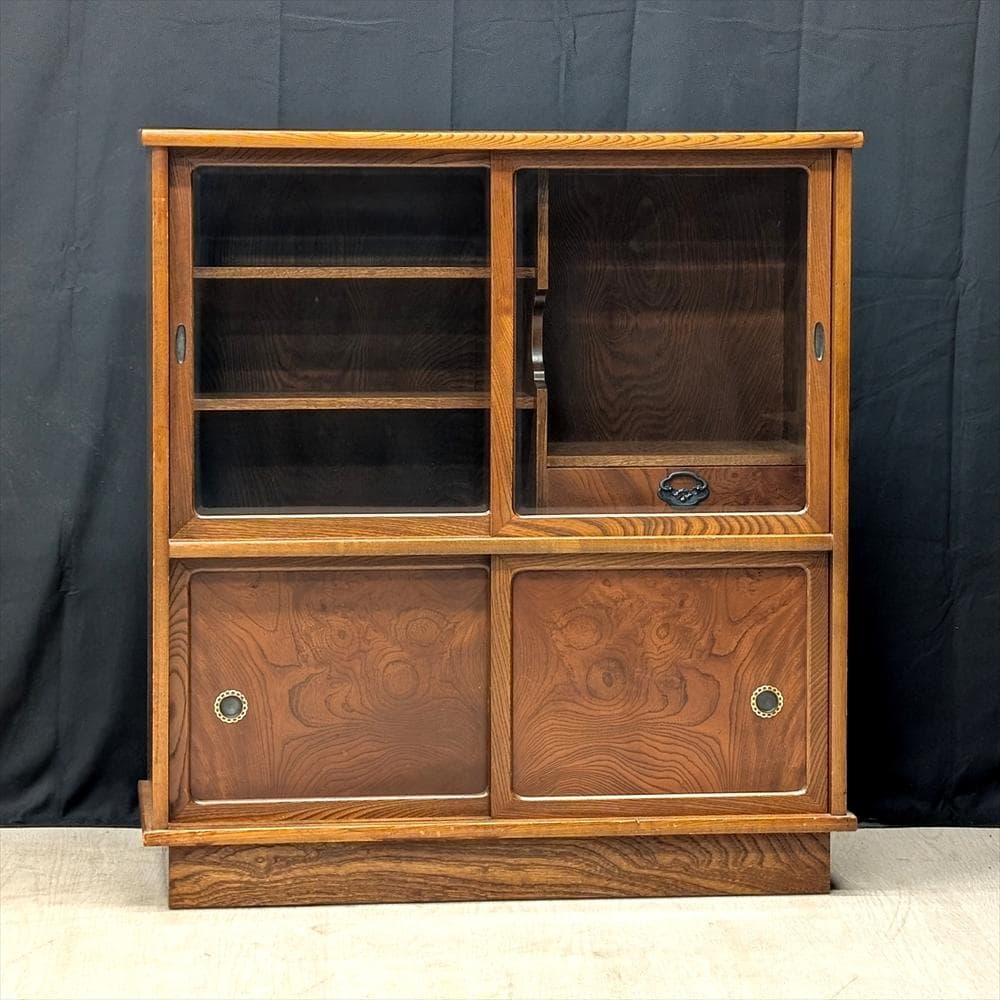 昭和レトロ　茶棚　茶箪笥　サイドボード　キャビネット　飾り棚　水屋　食器棚