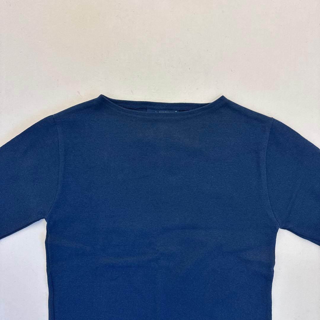 SAINT JAMES ネイビー 長袖バスクシャツ　肘パッチ　T1サイズ