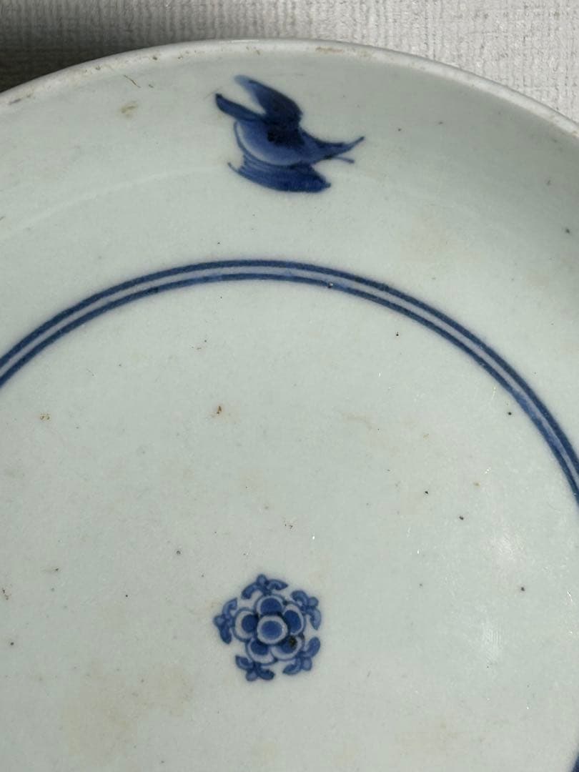 古伊万里　藍柿右衛門　染付皿　江戸時代中期