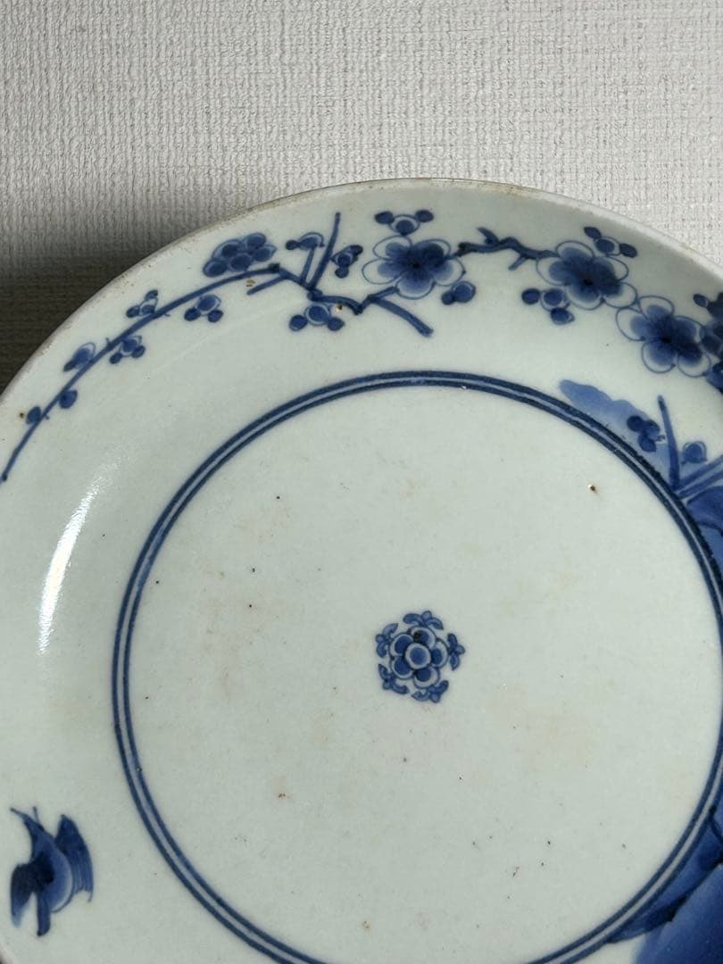 古伊万里　藍柿右衛門　染付皿　江戸時代中期