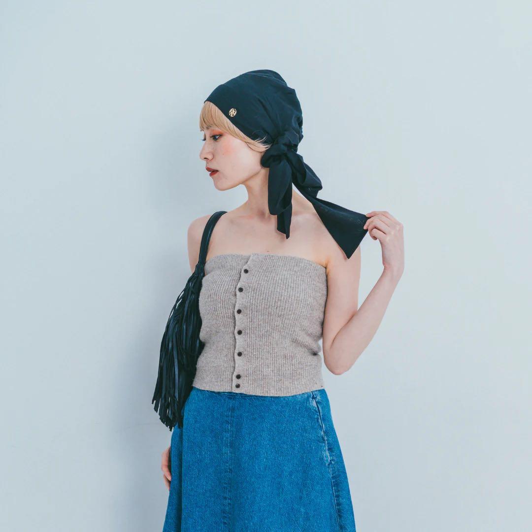 新品●バレンBAREN スカーフ(L)ブラック●医療スカーフ