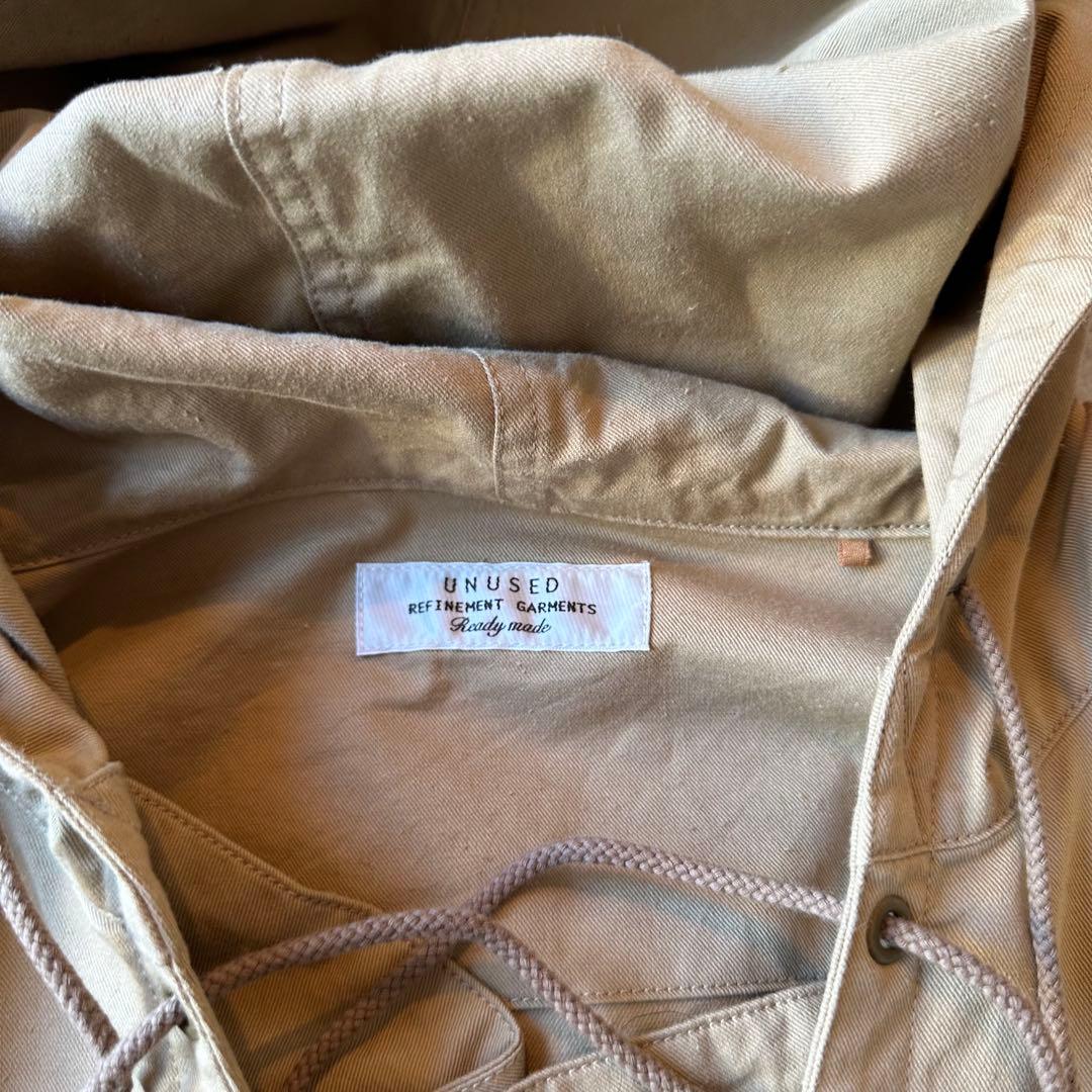 UNUSED ミリタリー アノラック レースアップ