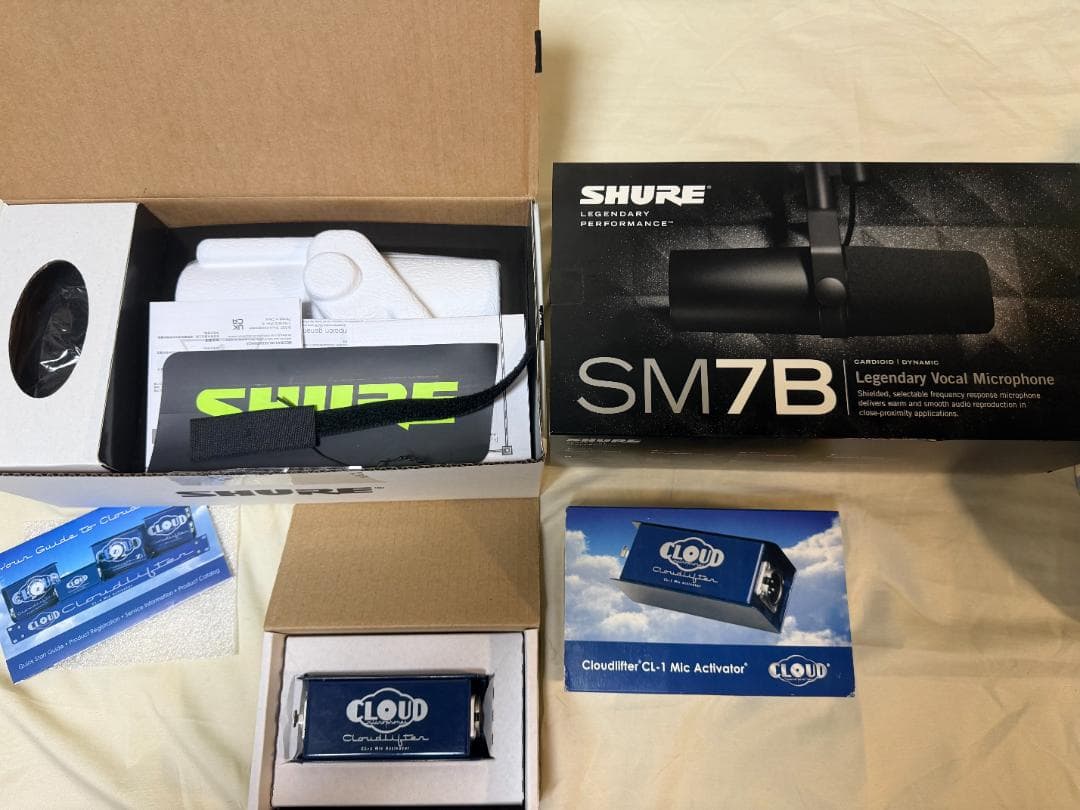 【美品】SHURE SM7B + Cloudlifter CL-1 セット