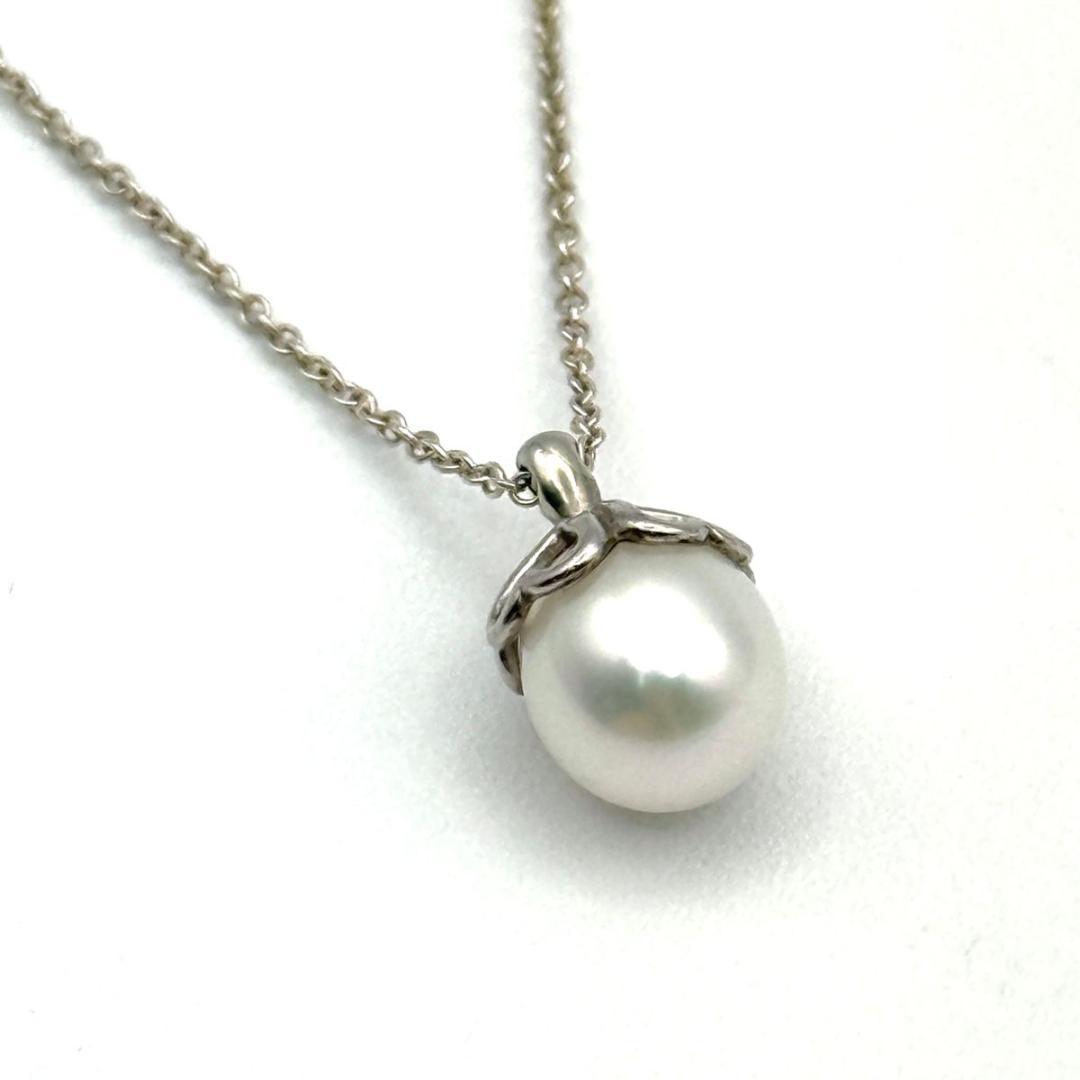 Tiffany　パール　クローバーハート　ペンダント　シルバーネックレス　925