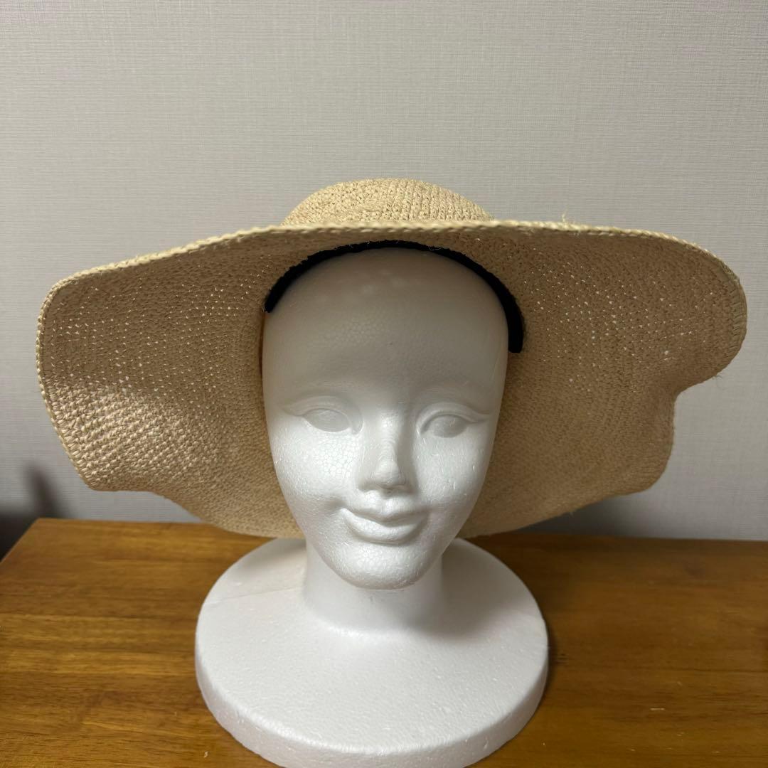 ヘレンカミンスキー　麦わら帽子　つば広め　ラフィア　ラフィアハット　帽子