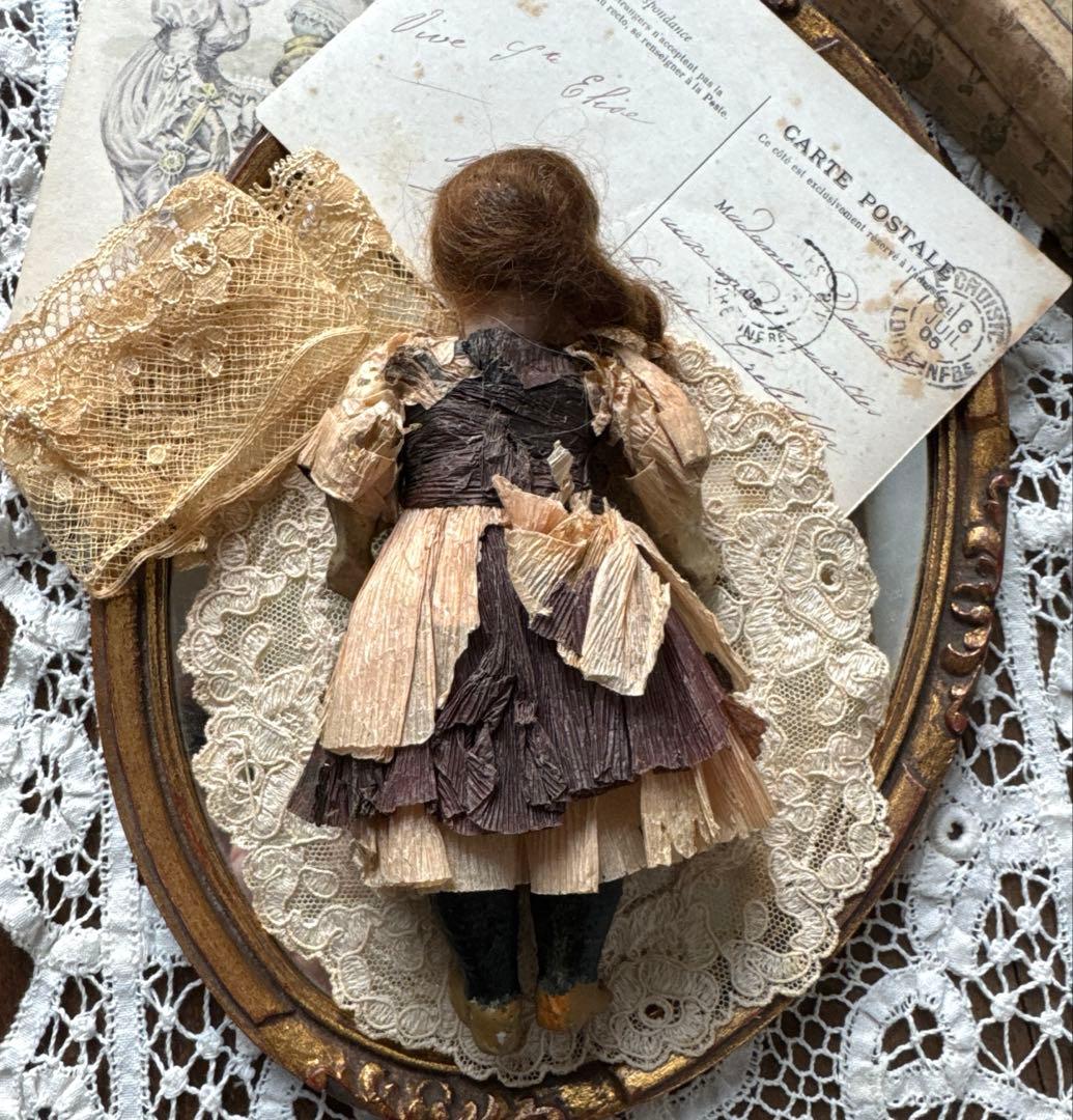 アンティークミニョネット　ビスクヘッドドール　フレンチミニョネット