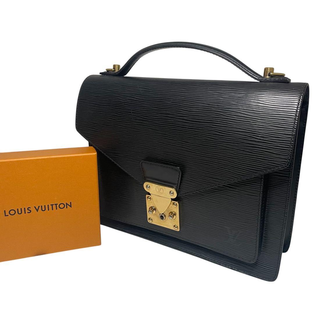 ルイヴィトン エピ モンソー28 ノワール ハンドバッグ