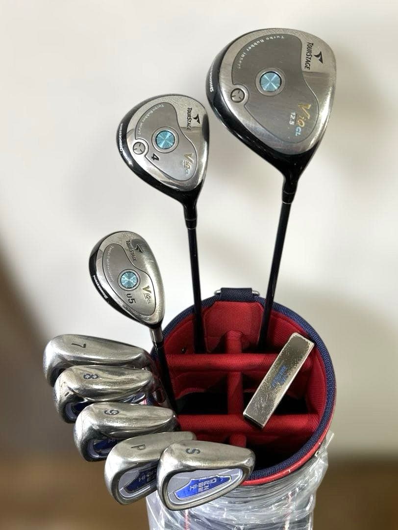 ブリヂストン＆ダンロップ　女性用ゴルフクラブ9本セット