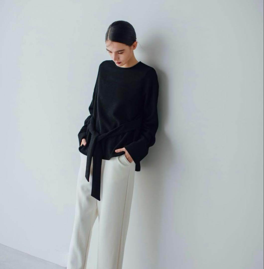 ella_selectshop　corduroy ribbon pullover