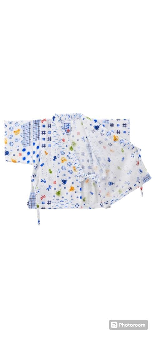 【新品・未使用】miki HOUSE 甚平（パッチワーク柄）