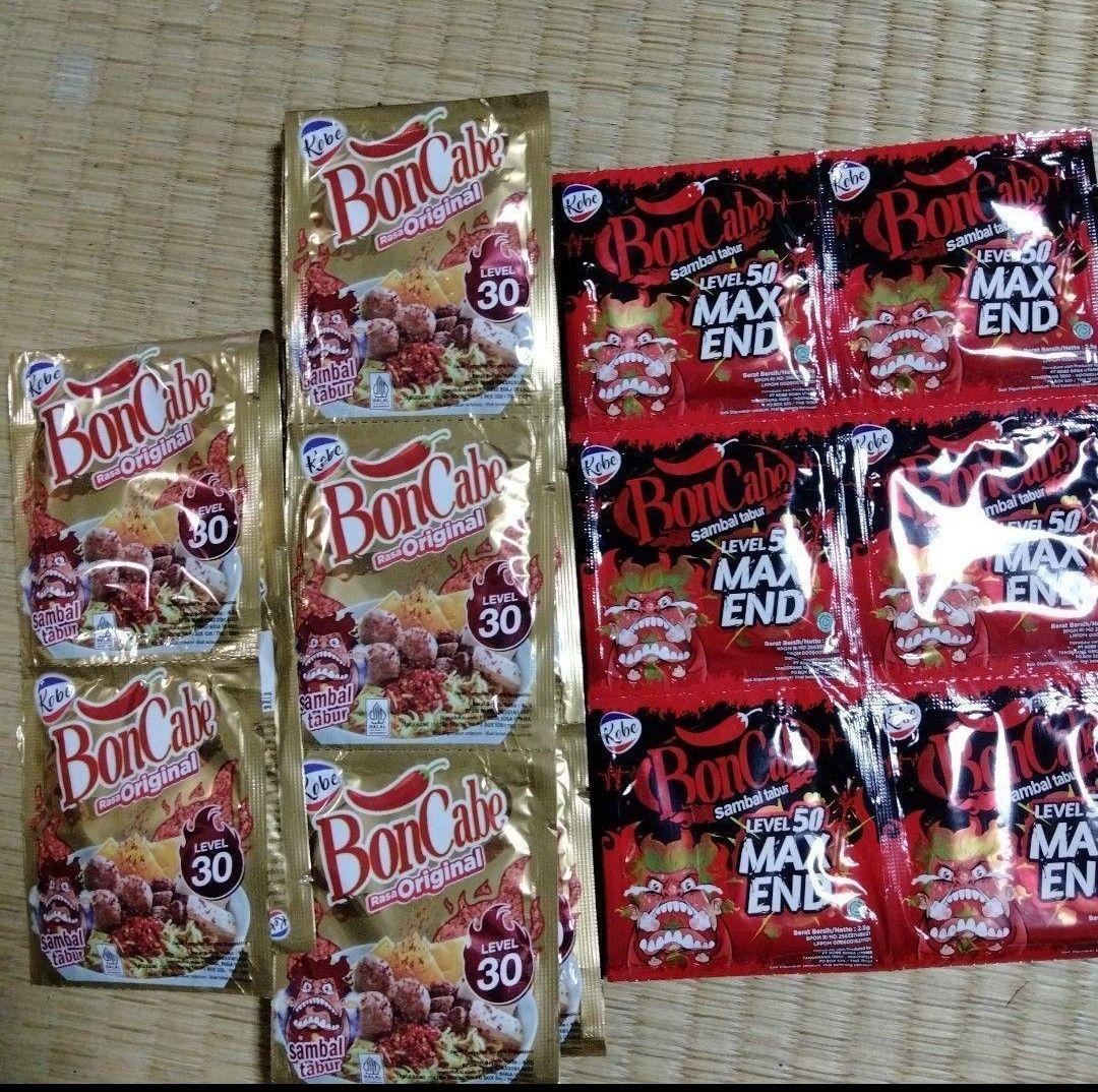 インドネシア BON チリ激辛唐辛子フレークレベル 30&50(15袋x30)