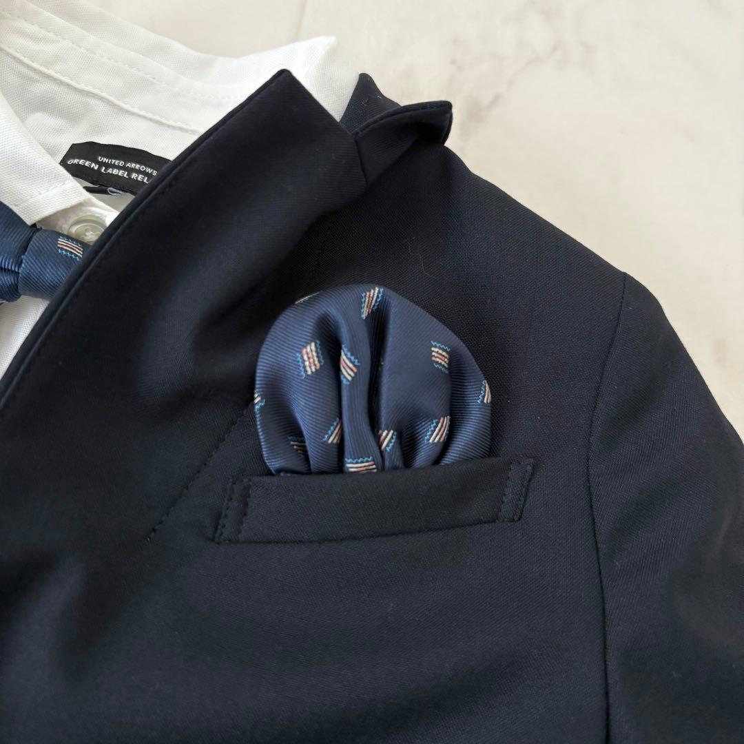 極美品 グリーンレーベルリラクシング キッズフォーマル 105 男の子5点セット