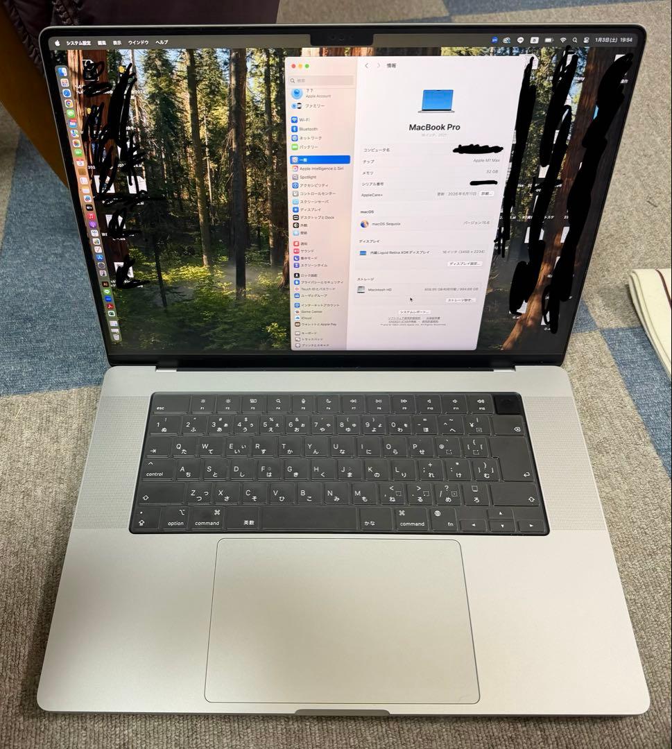 MacBook本体 Apple MacBook Pro M1 Max 32GB 1TB