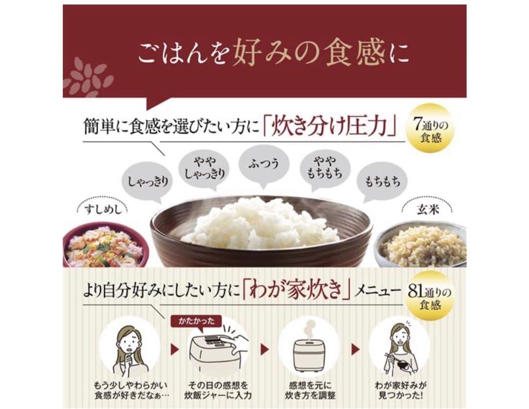 炊飯器 スレートブラック　 豪熱大火力
