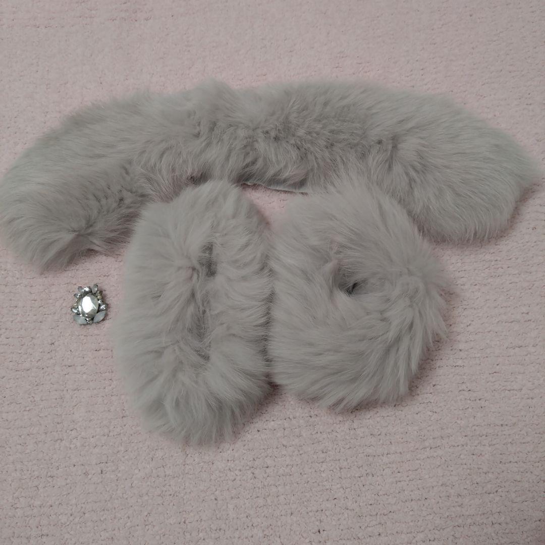 アプワイザーリッシェ　コート　ライトグレー　フードファー付5wayコート