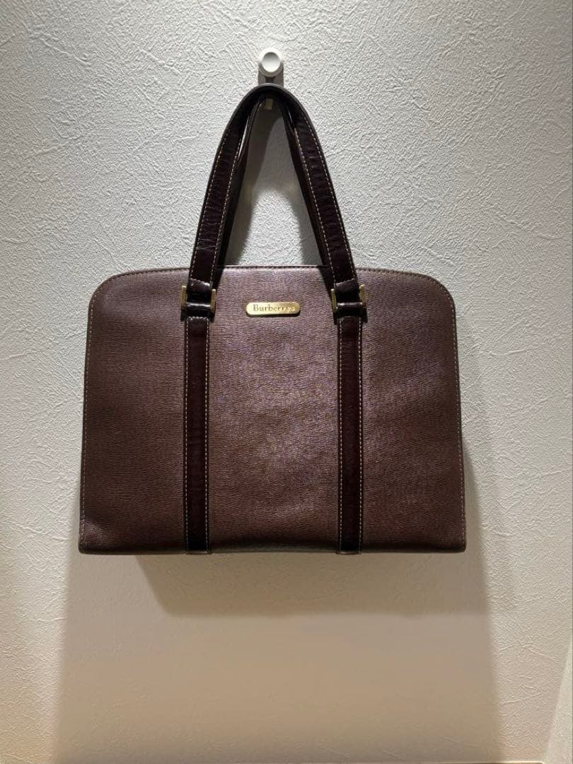 Burberrys バーバリーズ　ブラウンレザー バンドバッグ