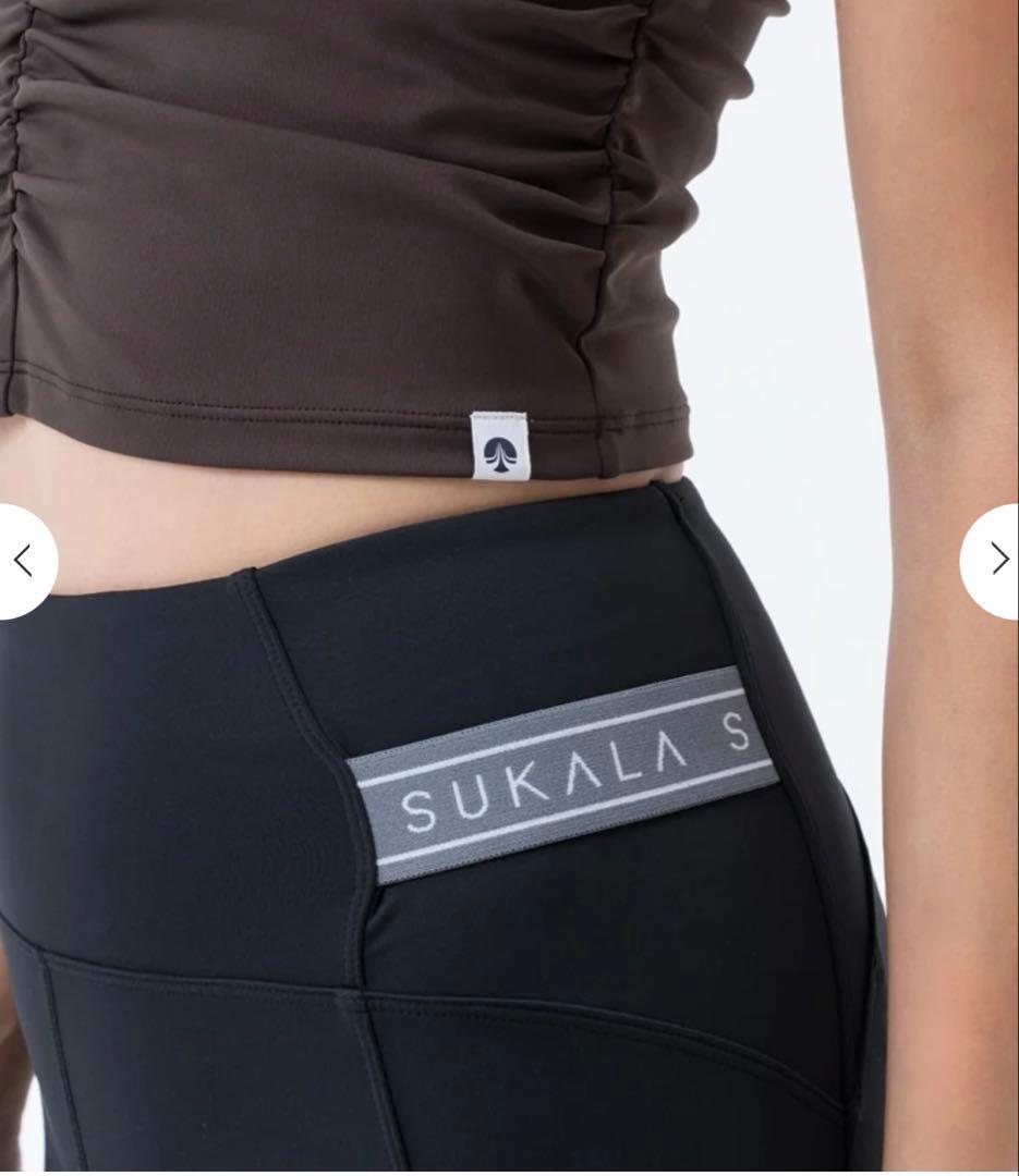 【SUKALA】サイドベルトトレンカレギンス　エスプレッソ　M