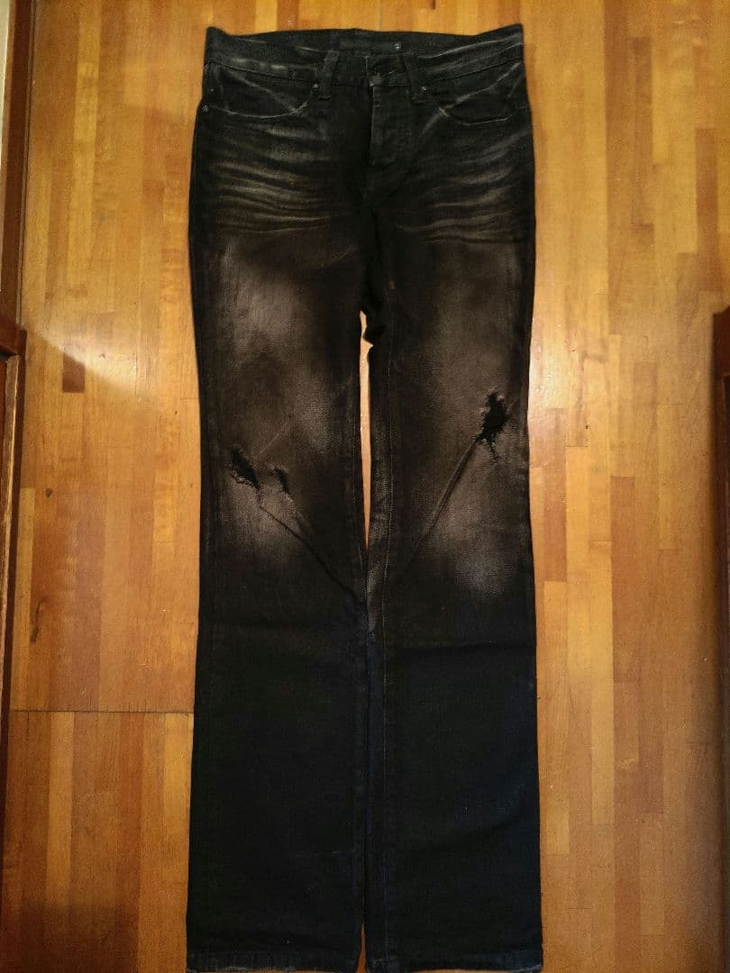 パンツ FUGA damaged black denim archive size:42