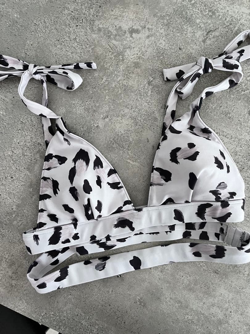 ALEXIA STAM レオパード柄 ビキニトップ S