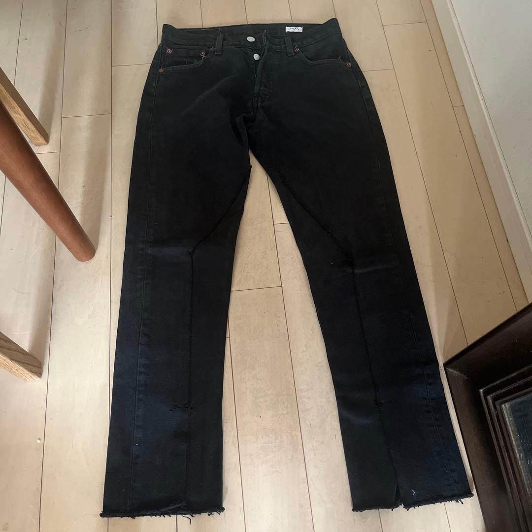 オールドパーク　OLDPARK　リメイク　スリットジーンズ