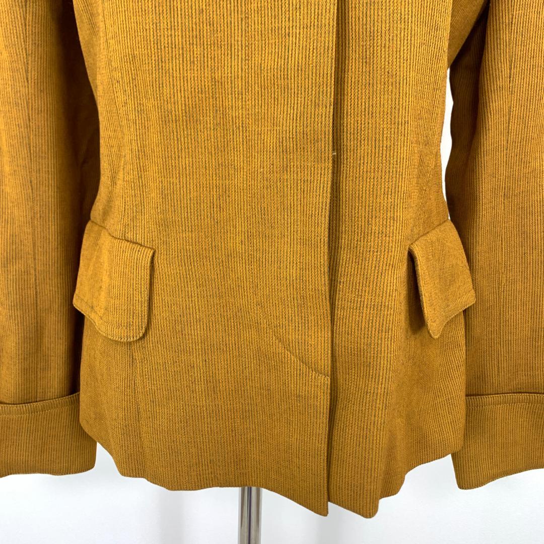 LA9342 ミスディオール テーラードジャケット イエローブラウン ウール M