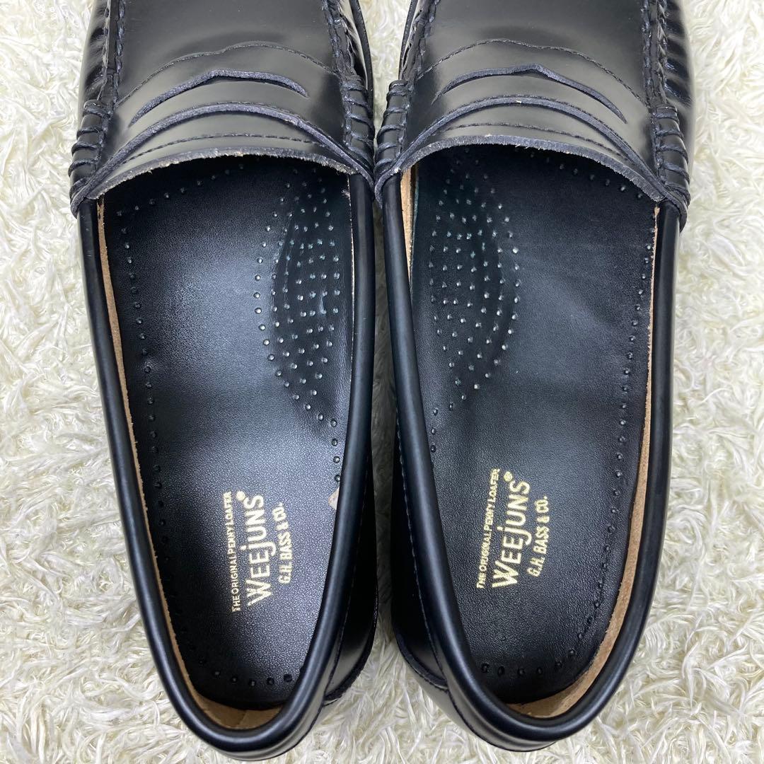 『未使用級』G.H.BASS ローファー 革靴 ブラック レザー 24.5