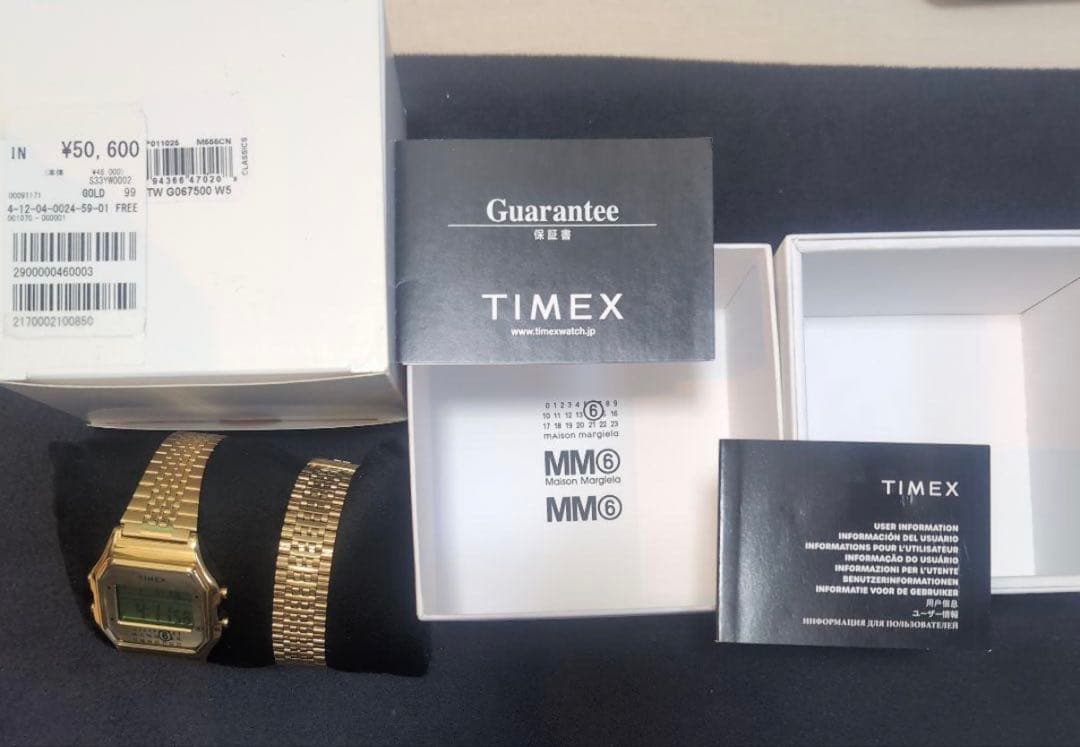 TIMEX mm6 タイメックス　マルジェラ　ゴールド デジタル腕時計