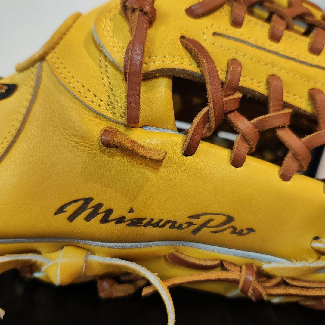 ミズノプロ　軟式用　外野手用　フィンガーコアテクノロジー イエロー 右投げ