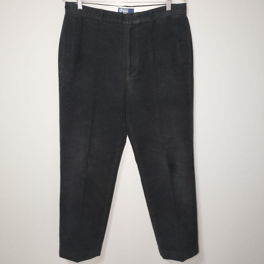 PoloRalphLauren ポロラルフローレン ベロア風スラックスパンツ L