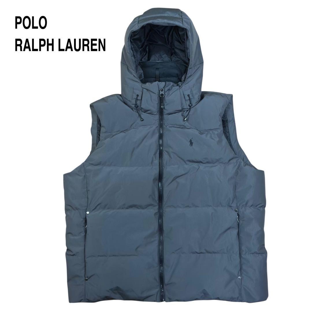 未使用 POLO RALPH LAUREN ダウン ベスト グレー XXL
