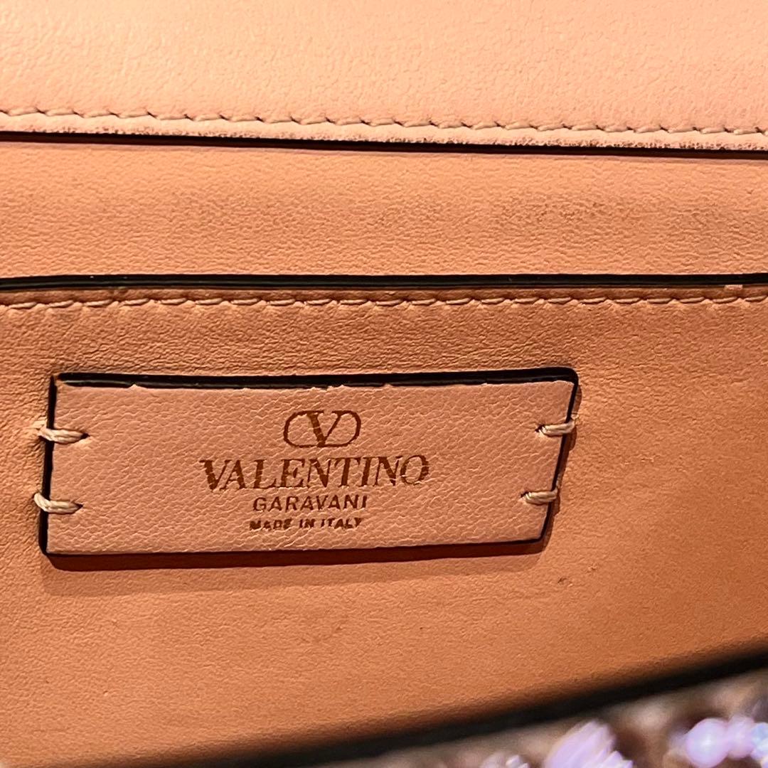 美品✨希少✨ヴァレンティノ Vスリング ミニハンドバッグ ピンク