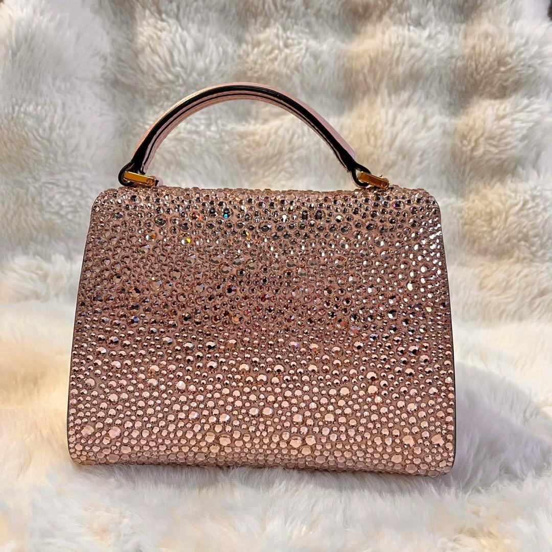 美品✨希少✨ヴァレンティノ Vスリング ミニハンドバッグ ピンク