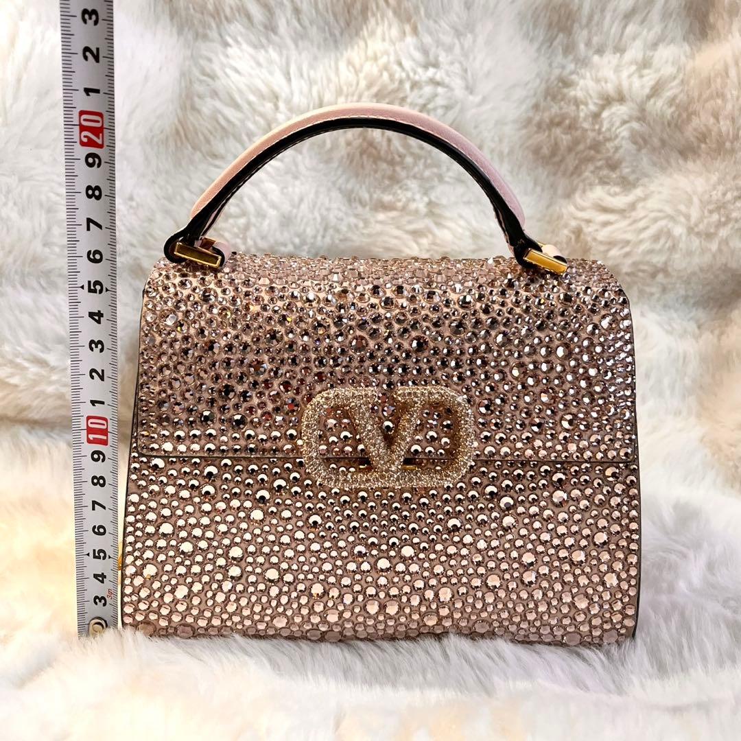 美品✨希少✨ヴァレンティノ Vスリング ミニハンドバッグ ピンク