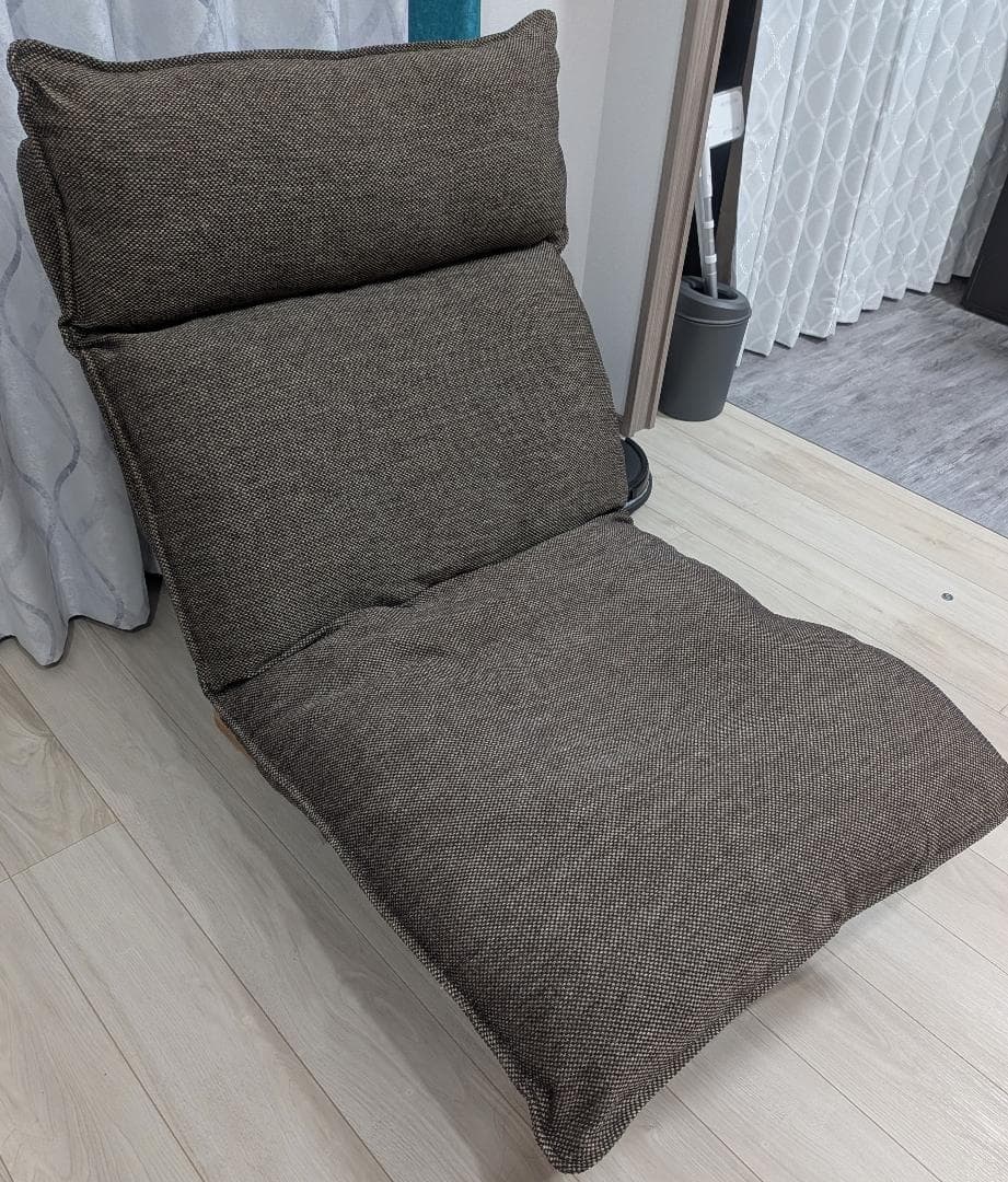 無印良品　ハイバックリクライニングソファ　１シーター　ポリエステル平織ブラウン