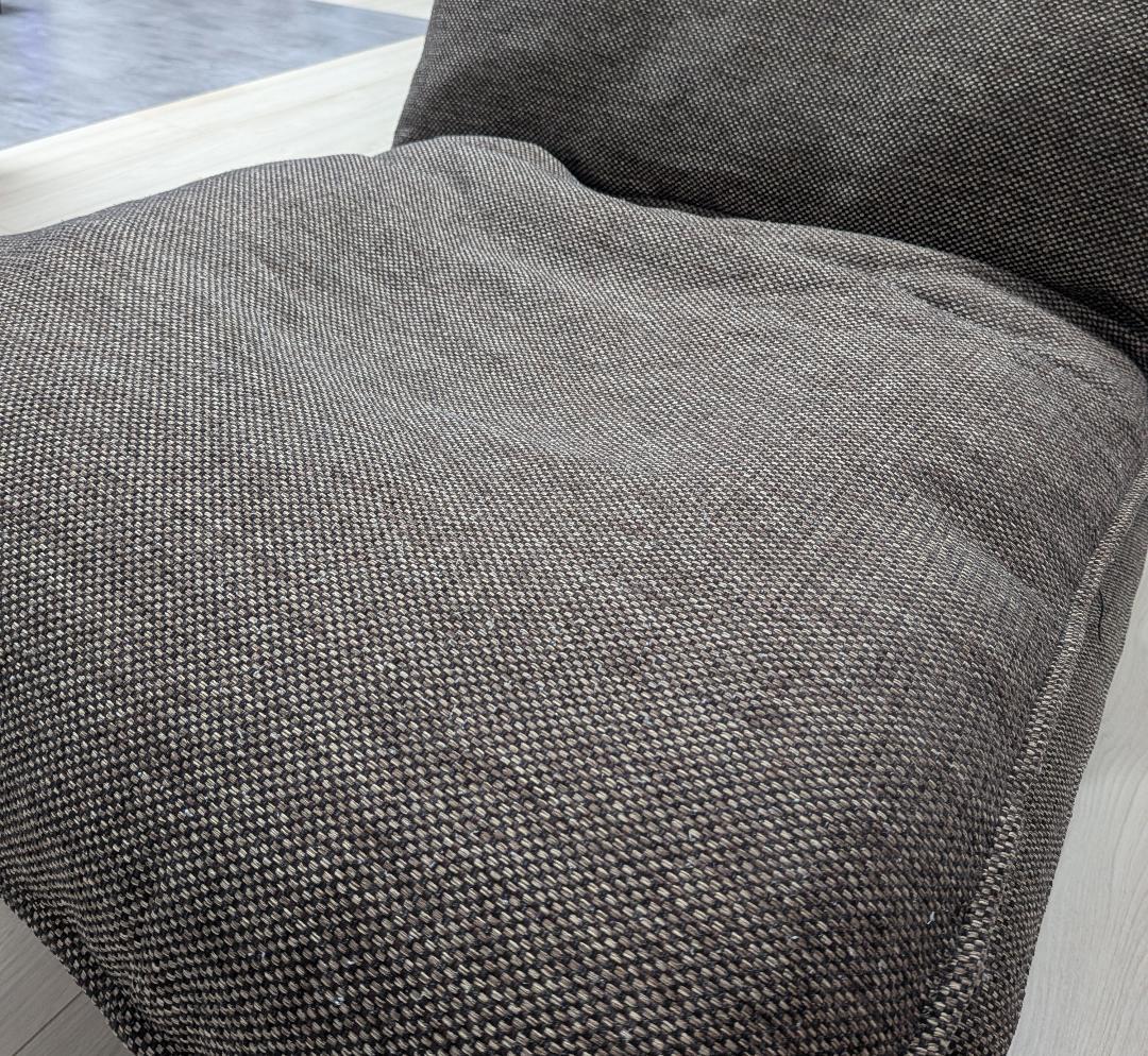 無印良品　ハイバックリクライニングソファ　１シーター　ポリエステル平織ブラウン