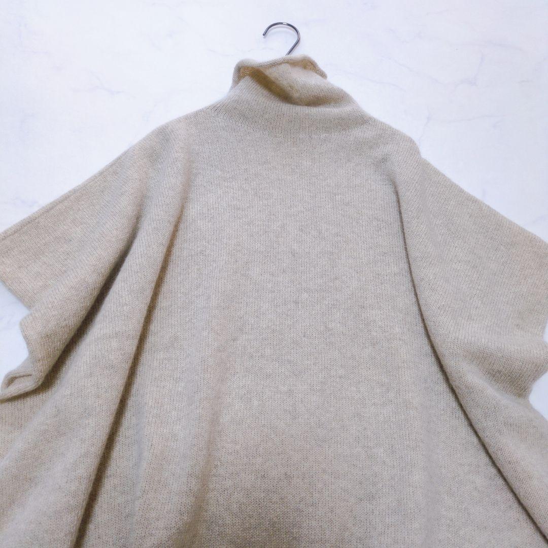 美品✨️evam eva ヤクウールポンチョ ふんわり 優しい温もり❁ベージュ