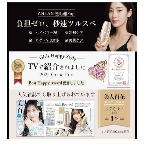 ANLAN 脱毛器 メンズ レディース VIO 髭 全身脱毛 ムダ毛ケア