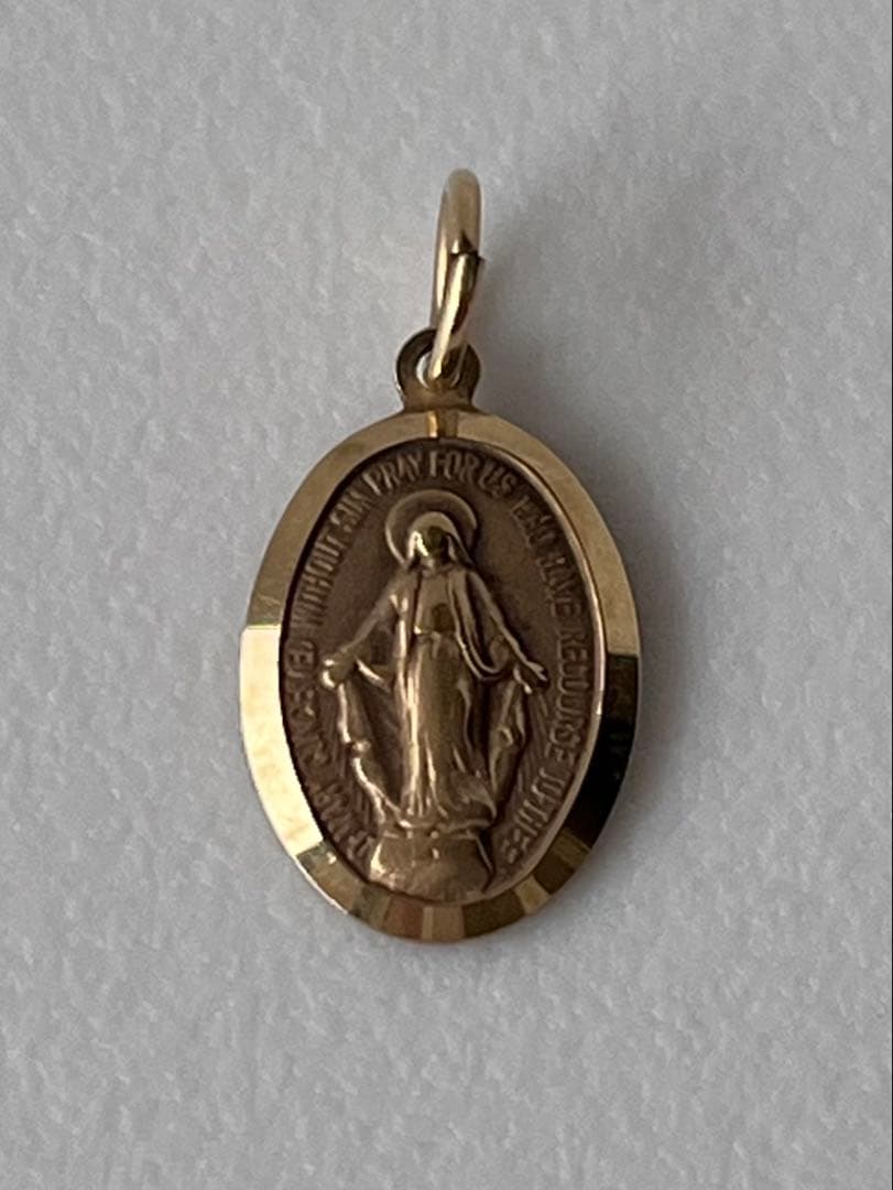 agete アガット K10 メダイ　チャーム マリア