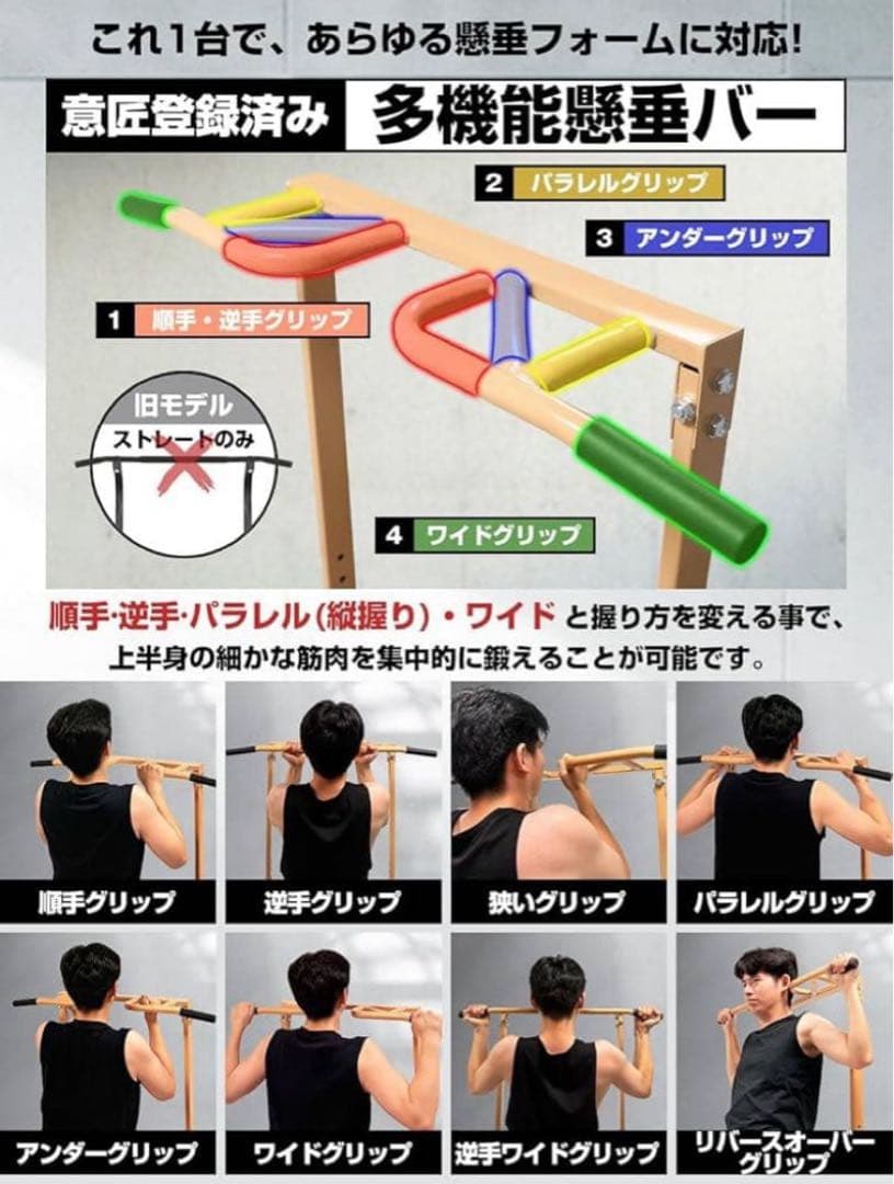 懸垂マシン 耐荷重200kg 12段調節 懸垂台 懸垂機 筋トレ 組立簡単