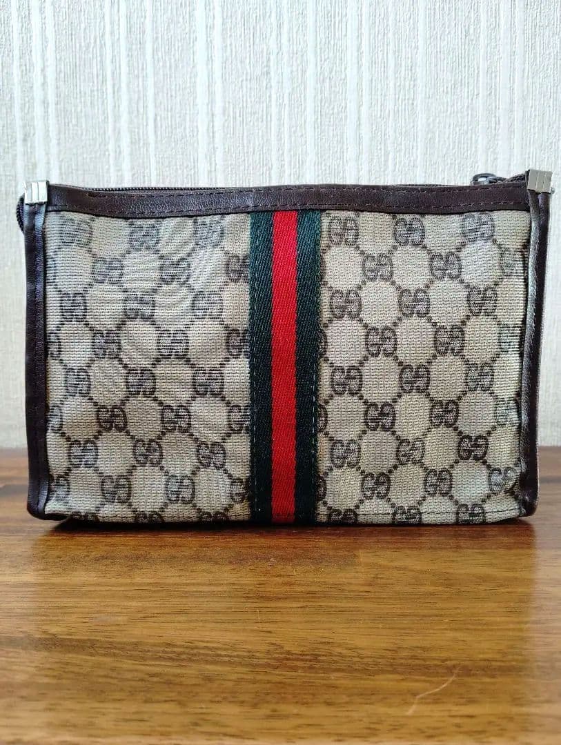 将　GUCCIグッチ　オールドグッチ　シェリーライン　GG　クラッチバック