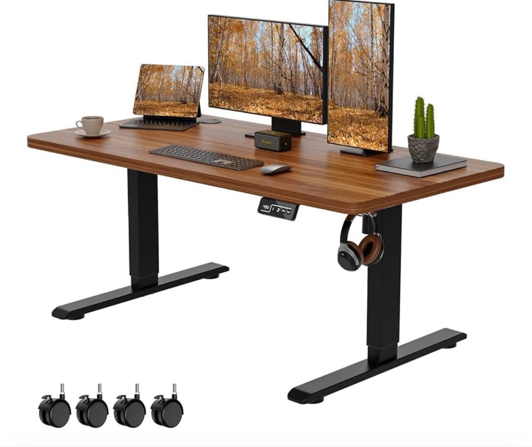 Anovara 昇降式木製デスク 120cm