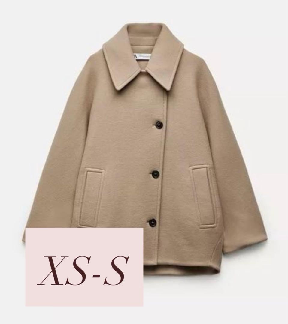 ZARA オーバーサイズ　ウールショートコート