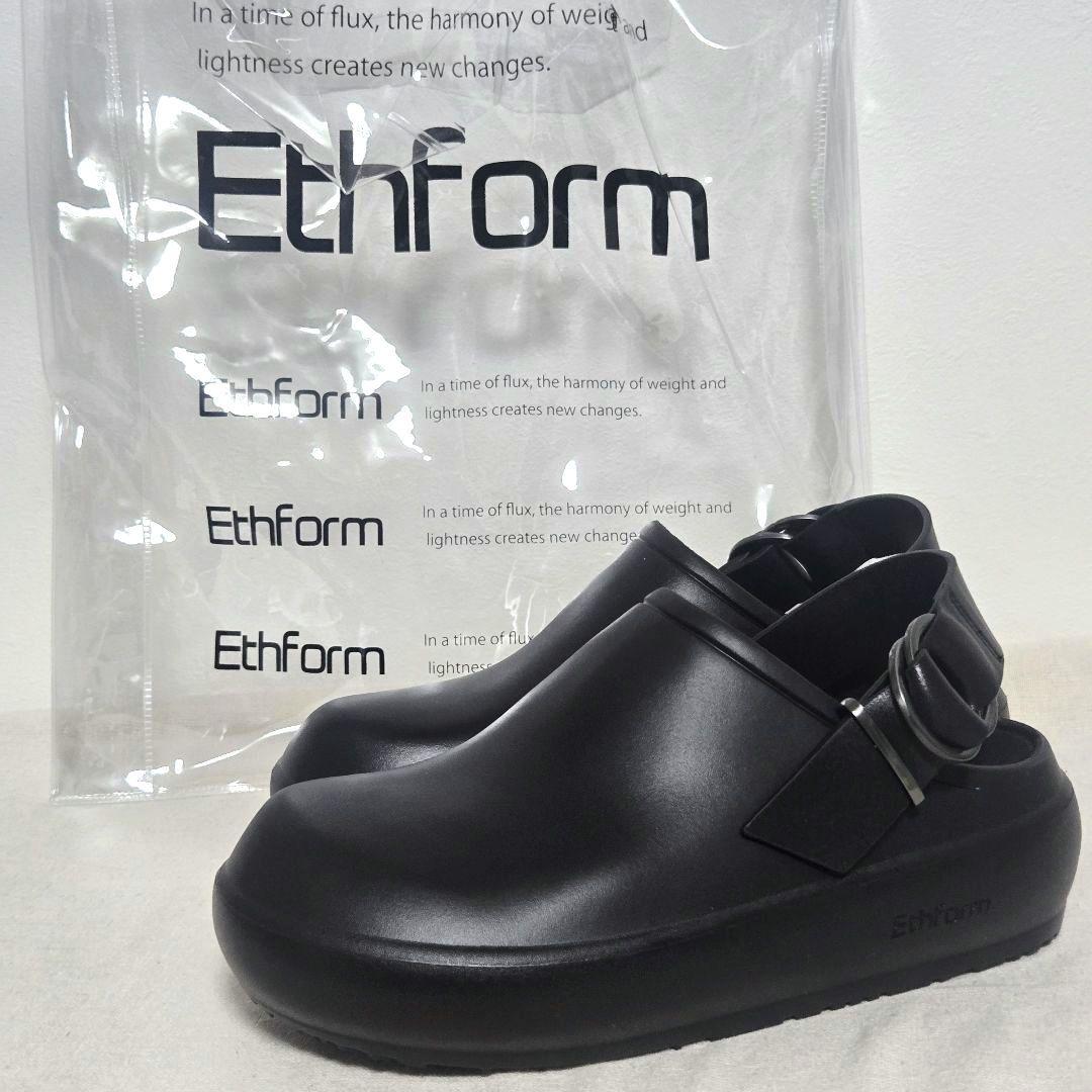【未使用品】Ethform ブラック TERRE 　M　エフォーム　サボサンダル