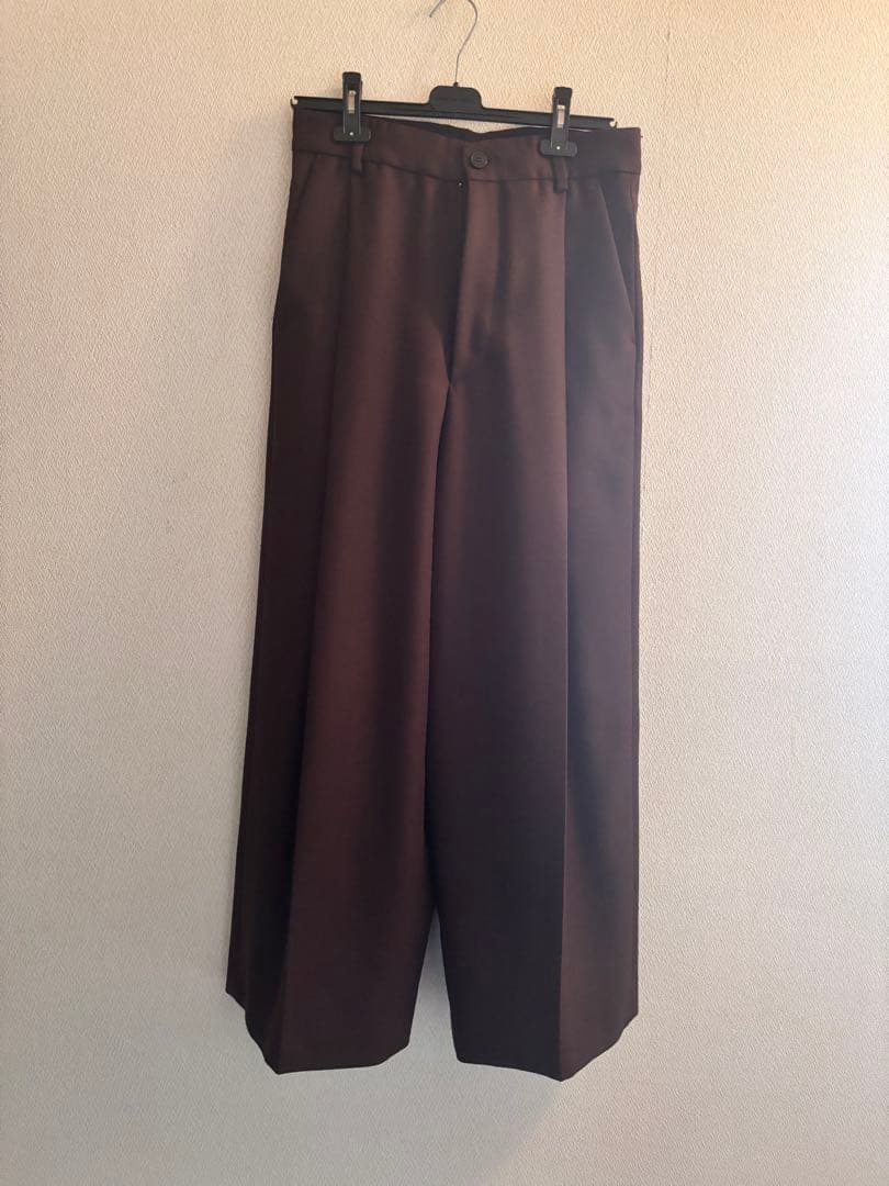 DRIES VAN NOTEN ブラウン ワイドパンツ サイズ46