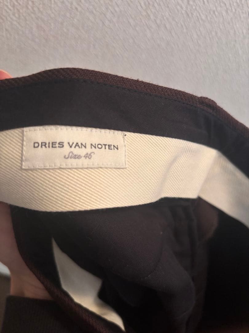 DRIES VAN NOTEN ブラウン ワイドパンツ サイズ46