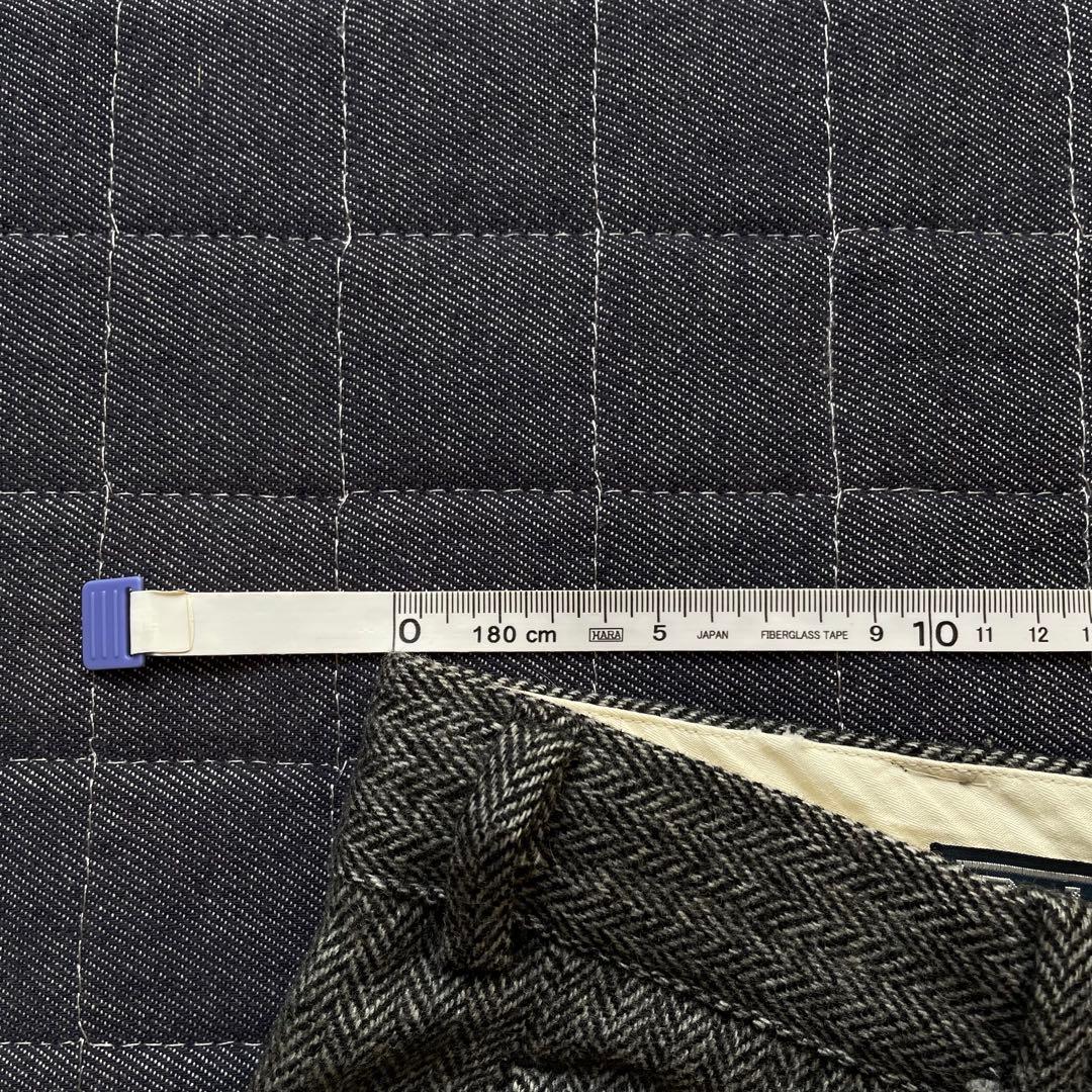 ポロ　ラルフローレン　ヘリンボーン　タック　スラックス　ウール　ワイド