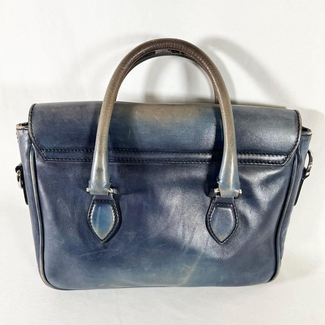 BERLUTI ベルルッティ エミーオガリバー 2WAY ハンドバッグ ブルー